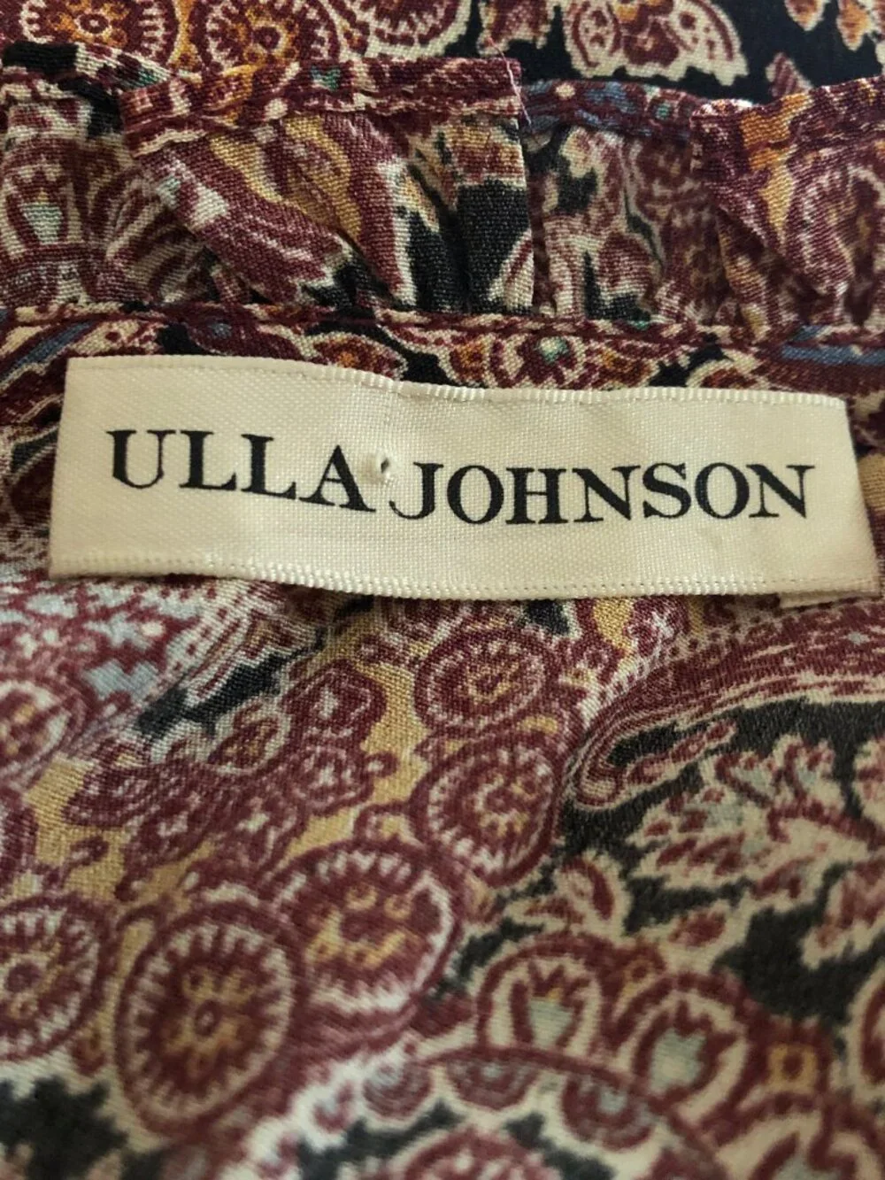 Ulla Johnson silk paisley puff sleeve Lyla blouse